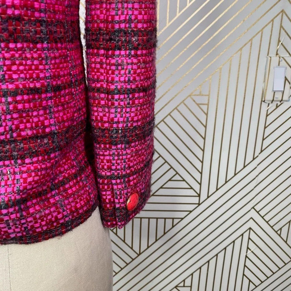 Kate Spade New York Pink Magenta Tweed Blazer - Picture 8 of 11